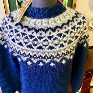 Icewear SKJÖLDUR,NEW TAGs,100% HAND KNITTED Wool Icelandic Sweater, Sz M,RT $377